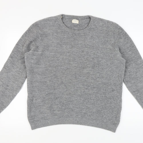 Selected Homme Men’s Grey Knit Pullover Jumper XL