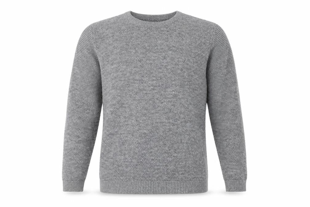 Front view of Selected Homme Men’s Grey Knit jumper XL
