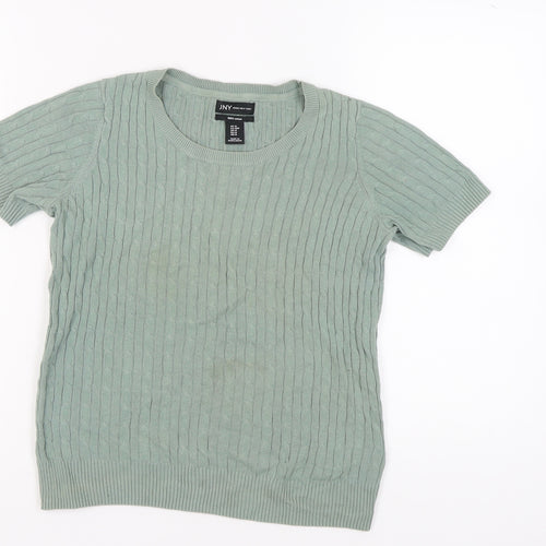Jones New York Women's Green Pullover Jumper, M, Cotton