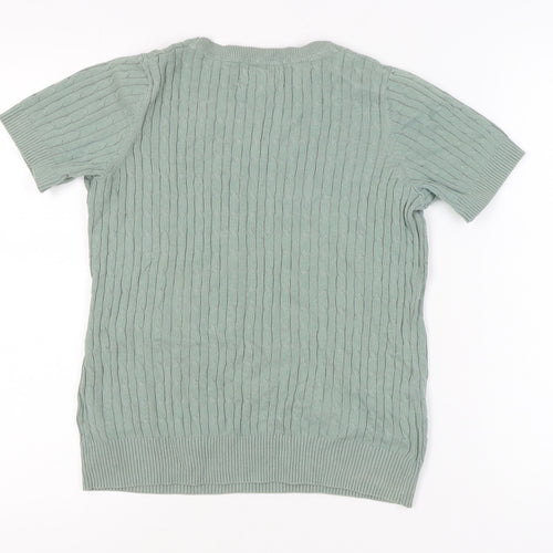 Jones New York Women's Green Pullover Jumper, M, Cotton