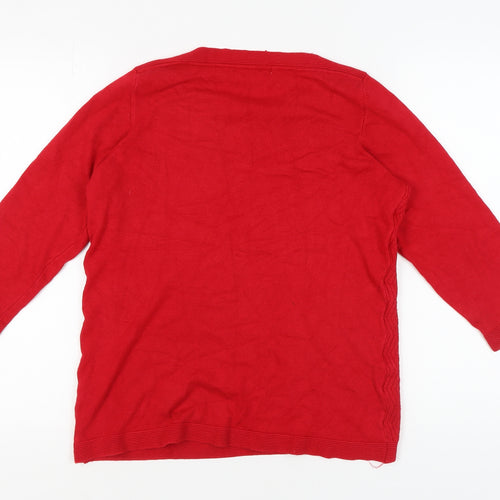 Noni B Women's Red Pullover Jumper, Size S