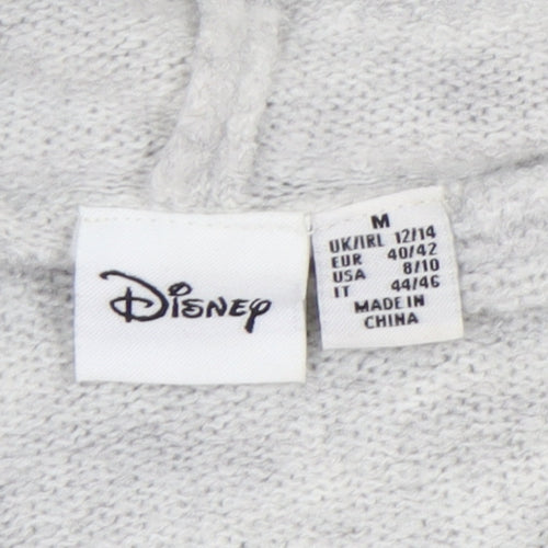 Disney Women's Grey Mickey Mouse Pullover Hoodie Jumper M