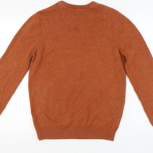 Maine New England Men's Orange Wool Pullover Jumper S