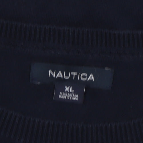 Nautica Men's Blue XL Pullover Jumper, Cotton, Crew Neck