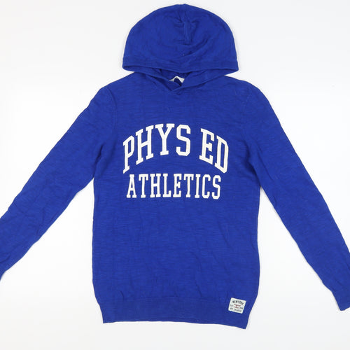 H&M Boys Blue Pullover Hoodie 12 Plus Gym Training