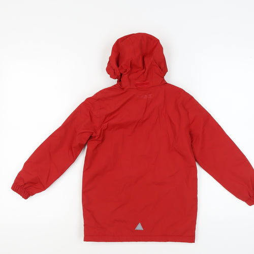 Regatta Kids Red Rain Coat, 7-8 Yrs, Waterproof & Hooded, Excellent