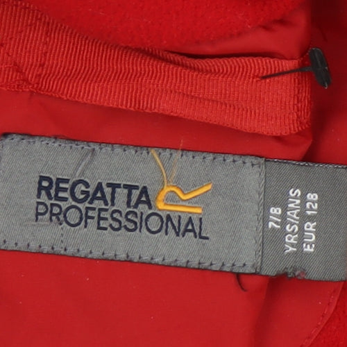 Regatta Kids Red Rain Coat, 7-8 Yrs, Waterproof & Hooded, Excellent