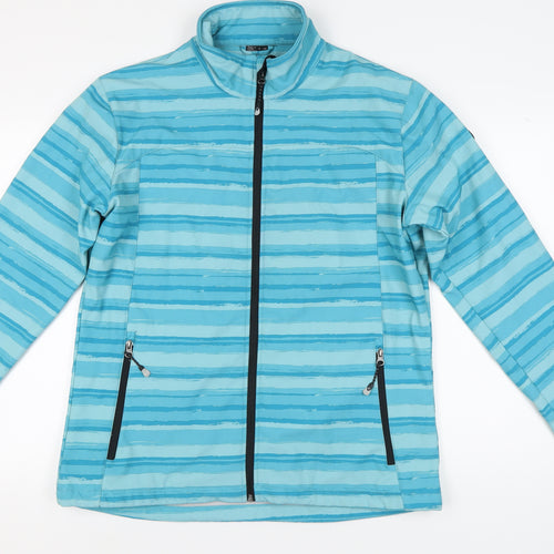 Killtec Women's Blue Striped Jacket Size 18 Windbreaker
