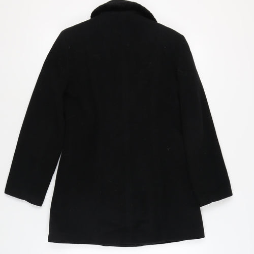 Dorothy Perkins Women’s Black Wool Pea Coat Size 10