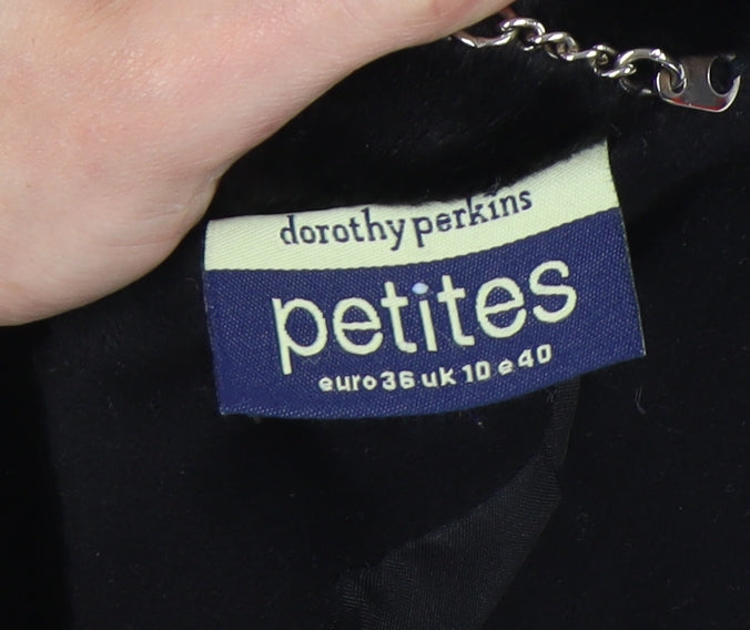 Dorothy Perkins Women’s Black Wool Pea Coat Size 10