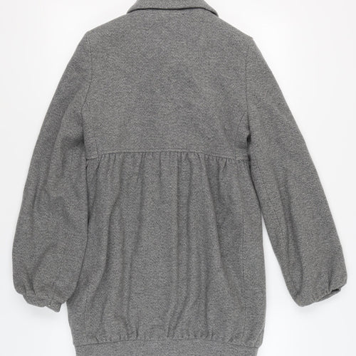 Jane Norman Women's Grey Herringbone Coat Size 8