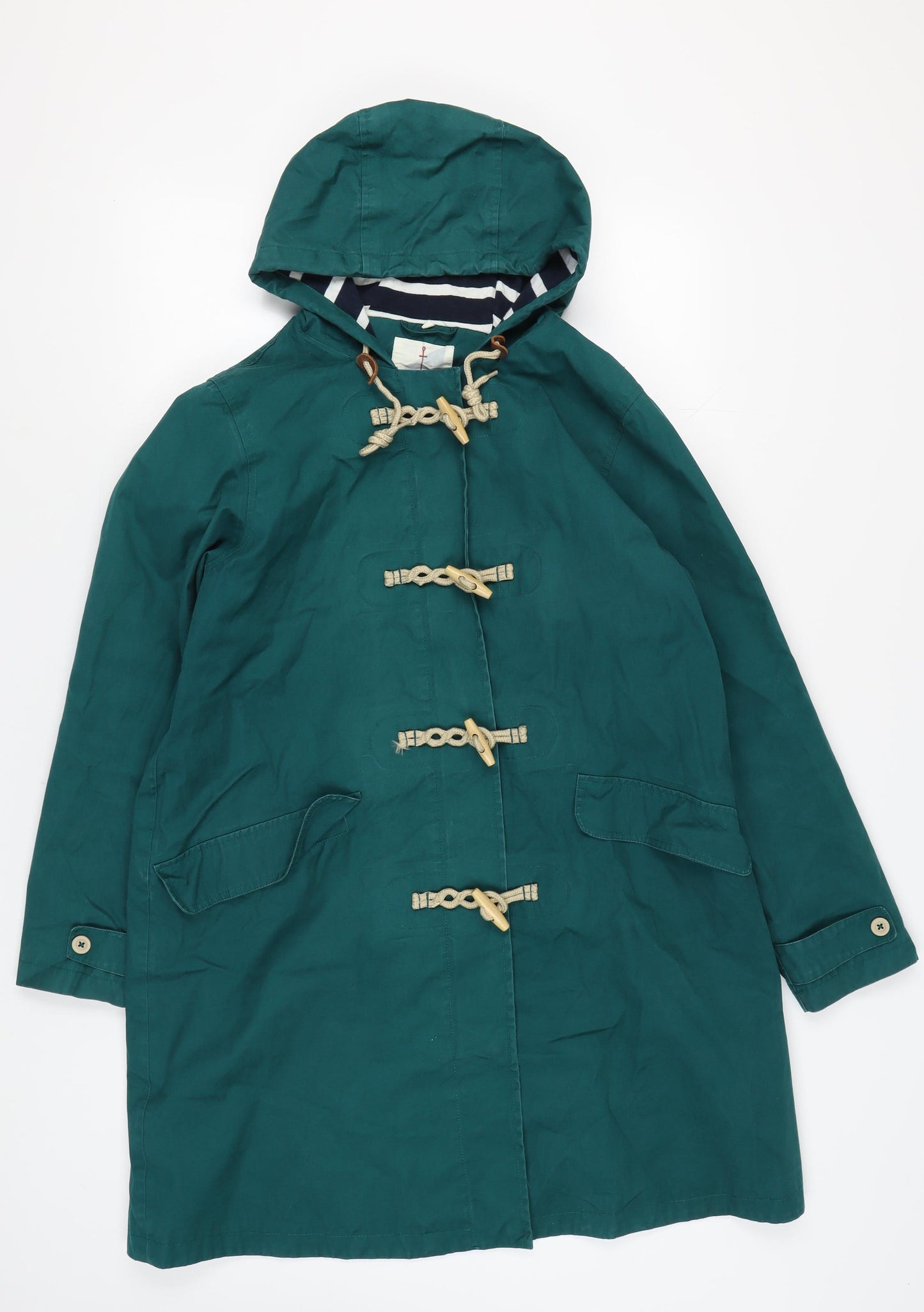 Seasalt Cornwall Women's Green Rain Coat, Size 16, Nautical Style