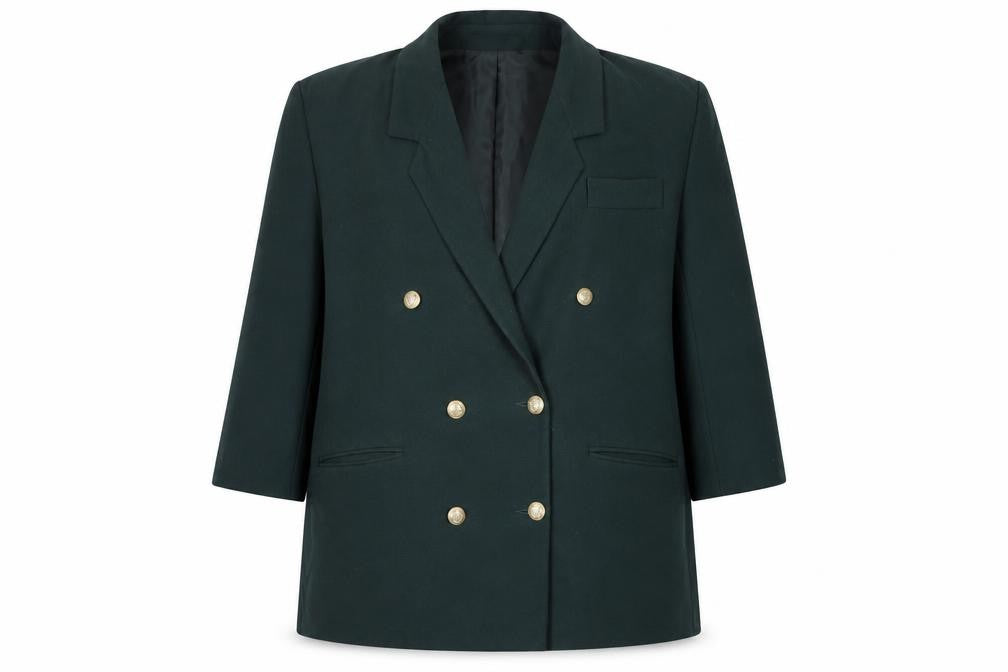 Front view of Dunnes Women's Green Blazer Sz 16