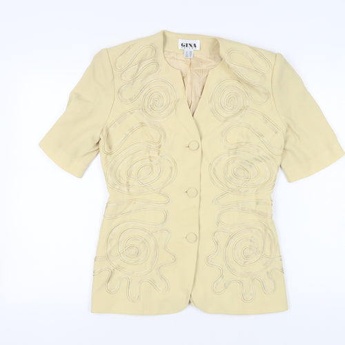 Gina Tricot Women's Beige Short Sleeve Suit Jacket