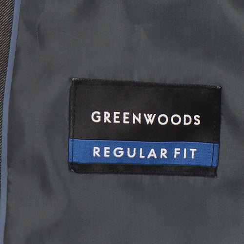 Greenwoods Men's Grey Regular Fit Blazer 46R
