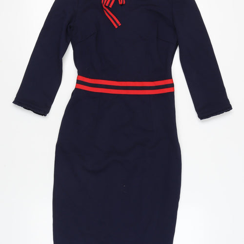 Boden Women's Blue 3/4 Sleeve Dress, Size 6