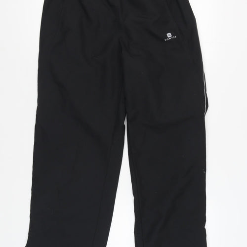 Domyos Men's Black Trousers - M, Regular Fit, Casual