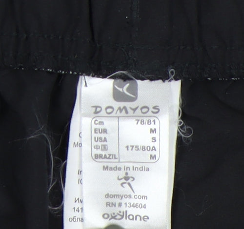 Domyos Men's Black Trousers - M, Regular Fit, Casual
