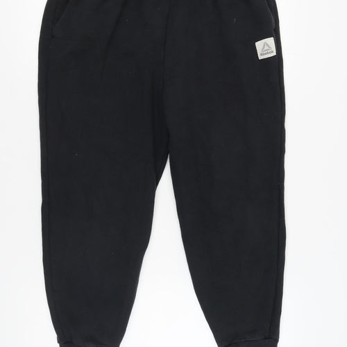 Reebok Men's Black Jogger Trousers L Elastic Waist