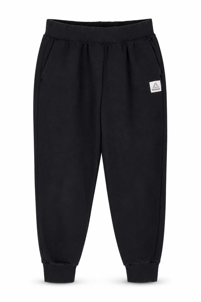 Front view of Reebok Men's Black Jogger Trousers L Elastic Waist
