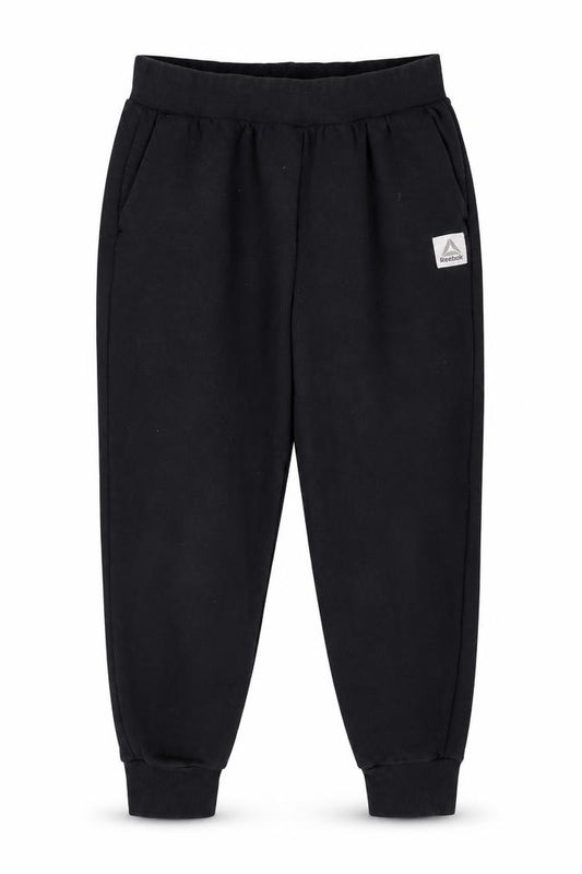 Front view of Reebok Men's Black Jogger Trousers L Elastic Waist