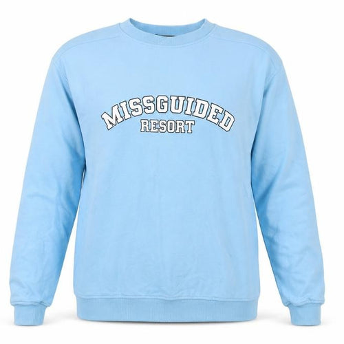 Missguided Women's Blue Sweatshirt Size 8 Logo
