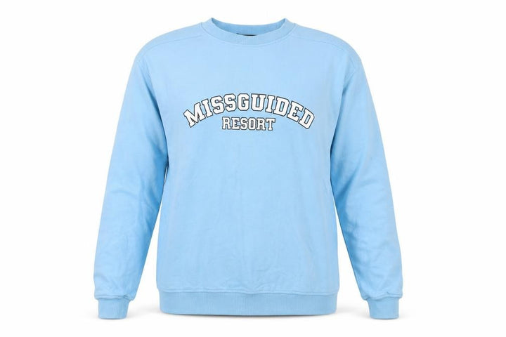 Missguided Women's Blue Sweatshirt Size 8 Logo