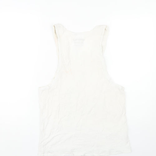 Jack & Jones Men's White Crew Neck Sleeveless T-Shirt M
