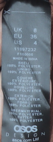 ASOS Brown Maxi Dress, Size 8, Party, Sleeveless