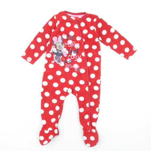 Disney Baby Unisex Red Polka Dot All-In-One 9-12M