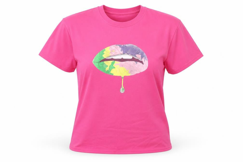 Boohoo Women's Pink Crew Neck T-Shirt Size 16