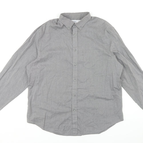 Old Navy Men's Grey Slim Fit Shirt XL Casual