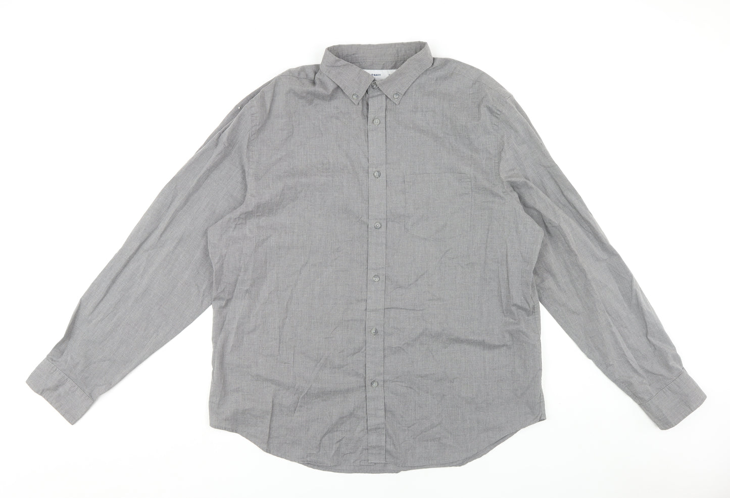 Old Navy Men's Grey Slim Fit Shirt XL Casual