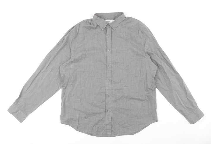 Old Navy Men's Grey Slim Fit Shirt XL Casual