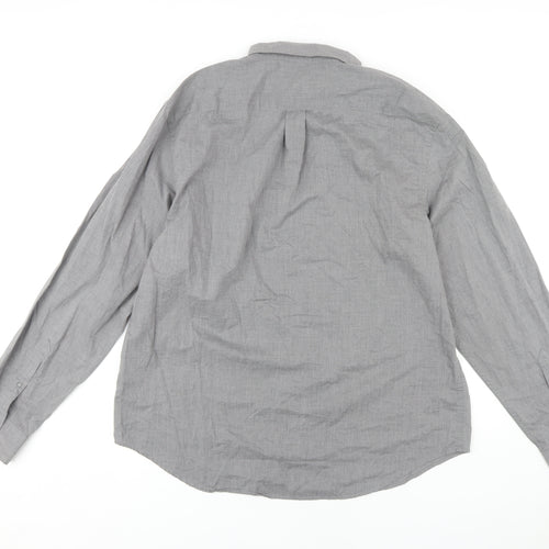 Old Navy Men's Grey Slim Fit Shirt XL Casual