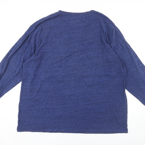 Old Navy Men’s Blue Henley T-Shirt 2XL Long Sleeve