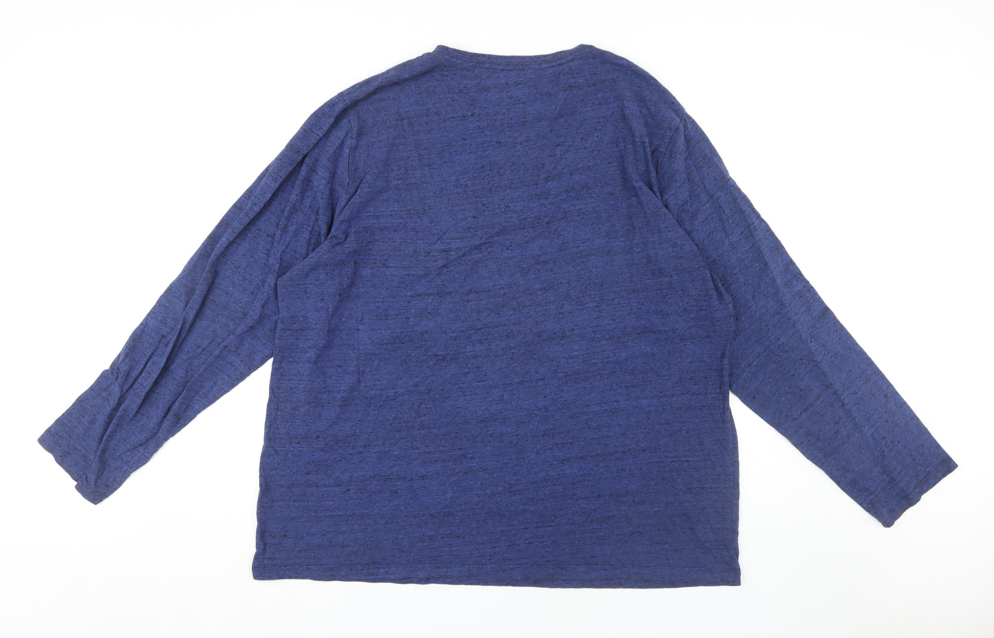 Old Navy Men’s Blue Henley T-Shirt 2XL Long Sleeve