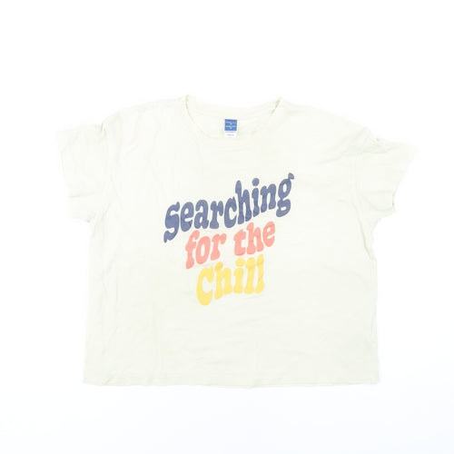 Old Navy Women's XS White Basic T-Shirt, Casual Style