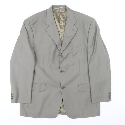 Pierre Cardin Men's Grey Wool Blazer - Size 42S