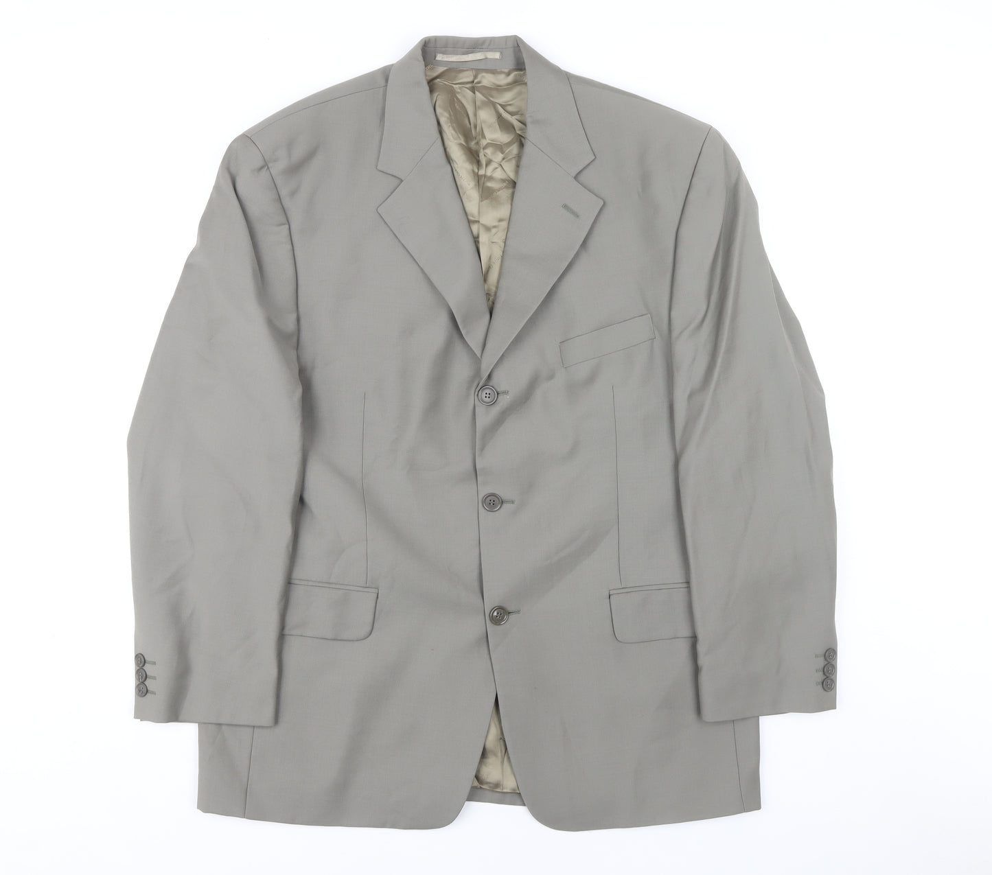 Pierre Cardin Men's Grey Wool Blazer - Size 42S