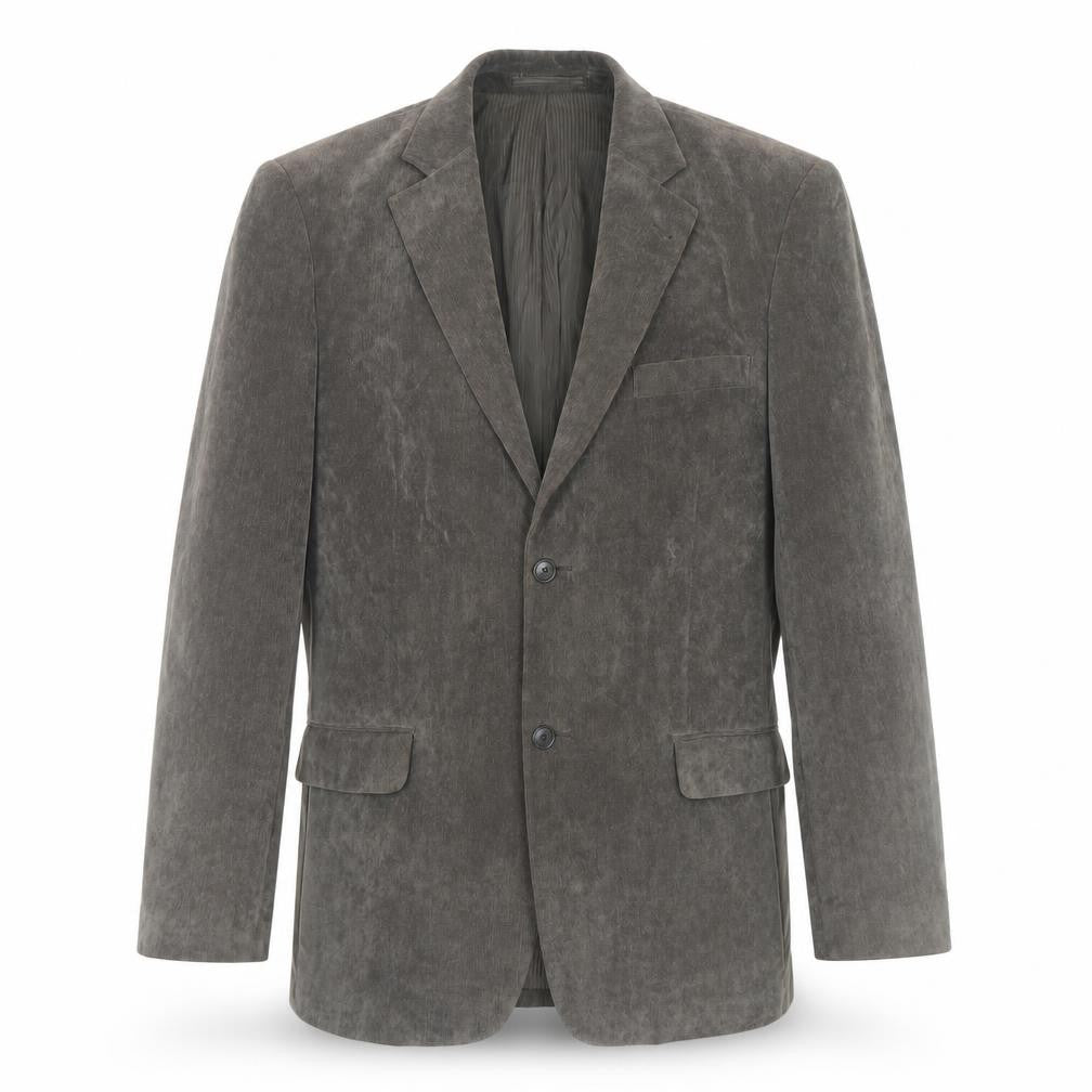 Front view of Thomas Nash Men's Brown Corduroy Blazer 40R