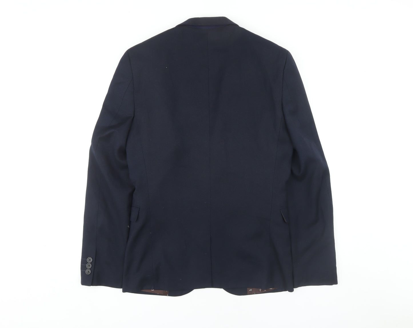 Next Men's Blue Regular Fit Blazer, Size 36R Business