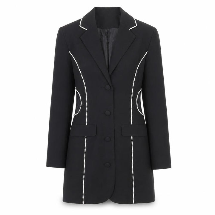Front view of AsYou Women's Black Jacket Dress, size 8, Party Style