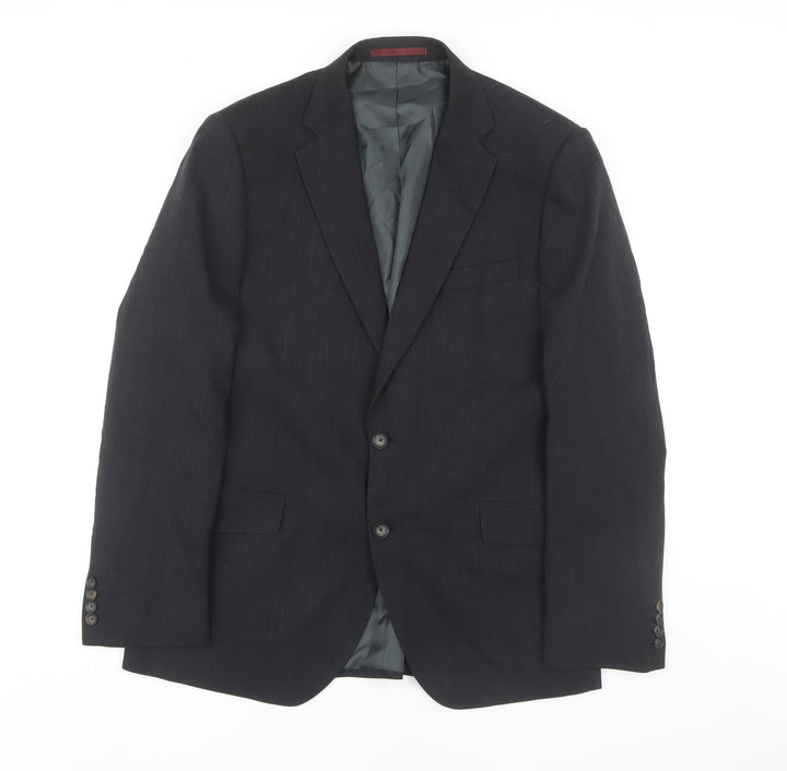 Marks and Spencer Men's Grey Blazer, Size 42, Regular Fit