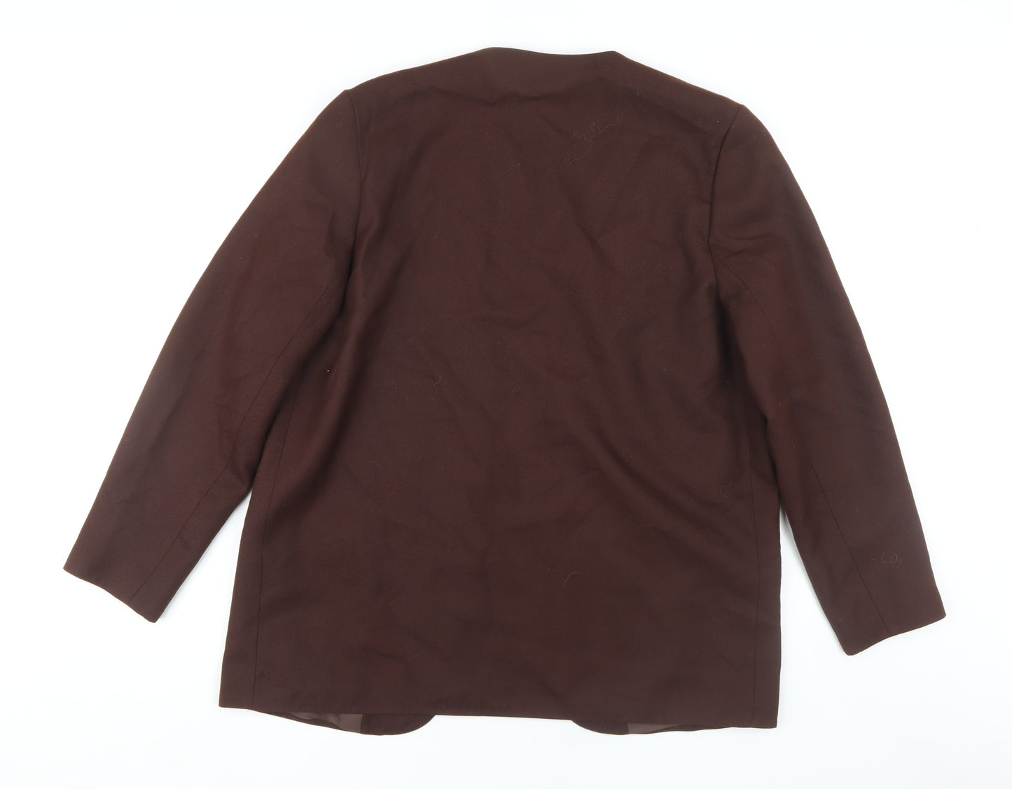 Features Women’s Brown Blazer, Size 14, Mid-Length