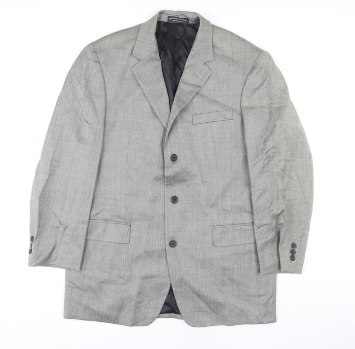 Andrew Fezza Grey Men's 42L Blazer Jacket