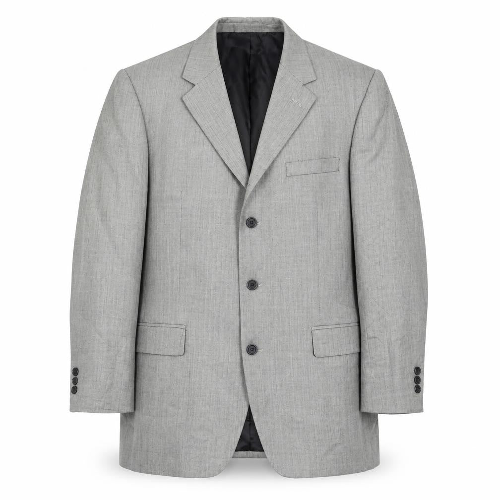 Front view of Andrew Fezza Grey Men's 42L Blazer Jacket