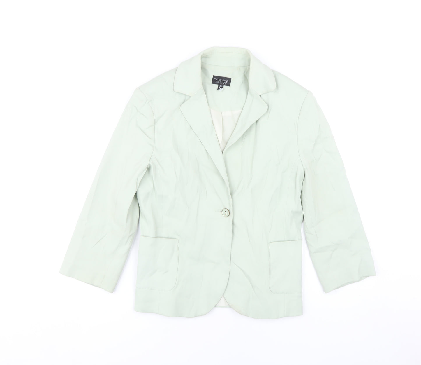 Topshop Women’s Green Blazer, Size 10, Casual, Lined