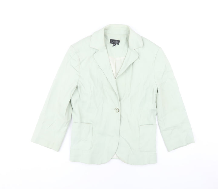 Topshop Women’s Green Blazer, Size 10, Casual, Lined