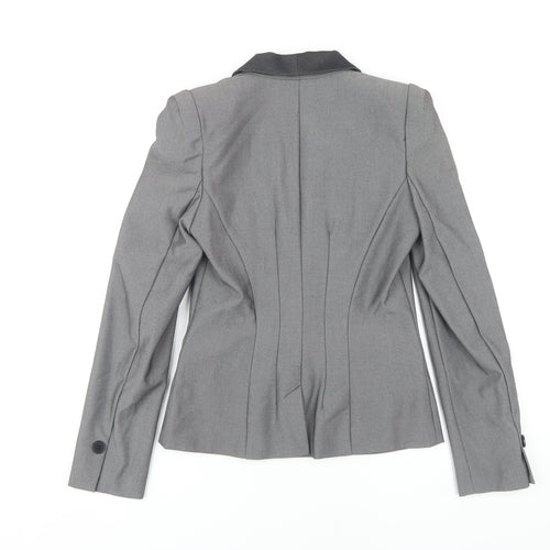 Next Women's Grey Blazer Size 8R Slim Fit